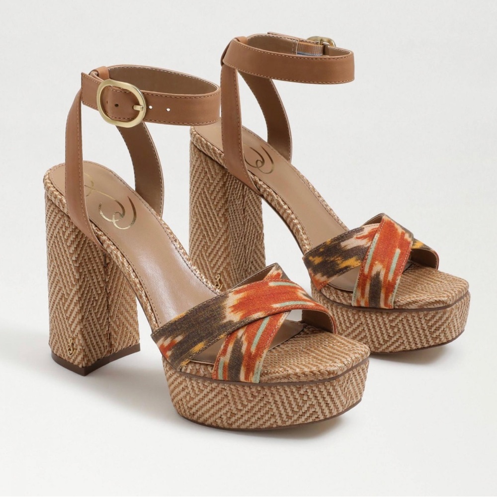 Sam Edelman Nolita Platform Sandals, Orange Multi Size 11, New in Box £150 - Picture 15 of 15